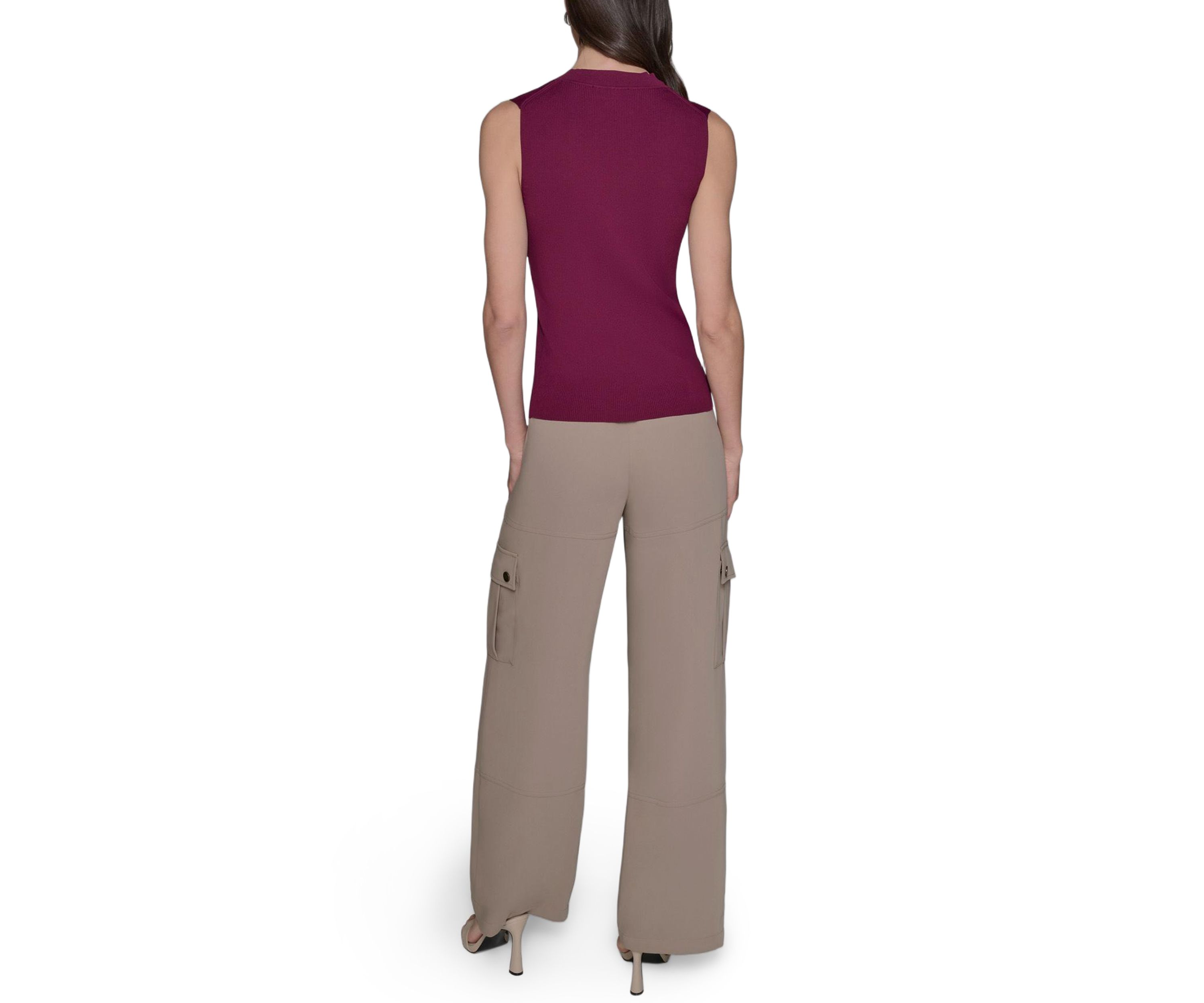 Womens Sleeveless V-Neck Sweater Tank