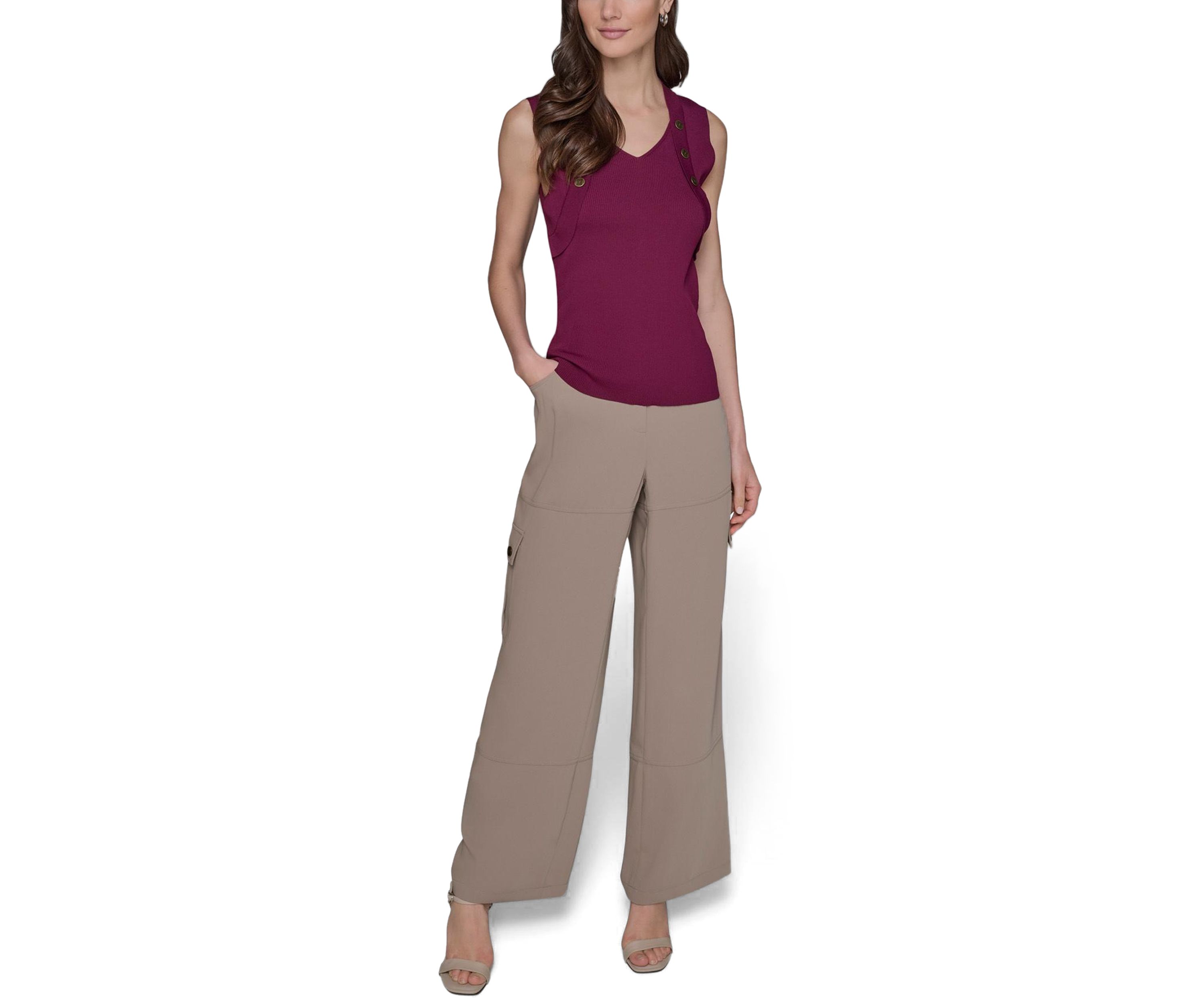 Womens Sleeveless V-Neck Sweater Tank