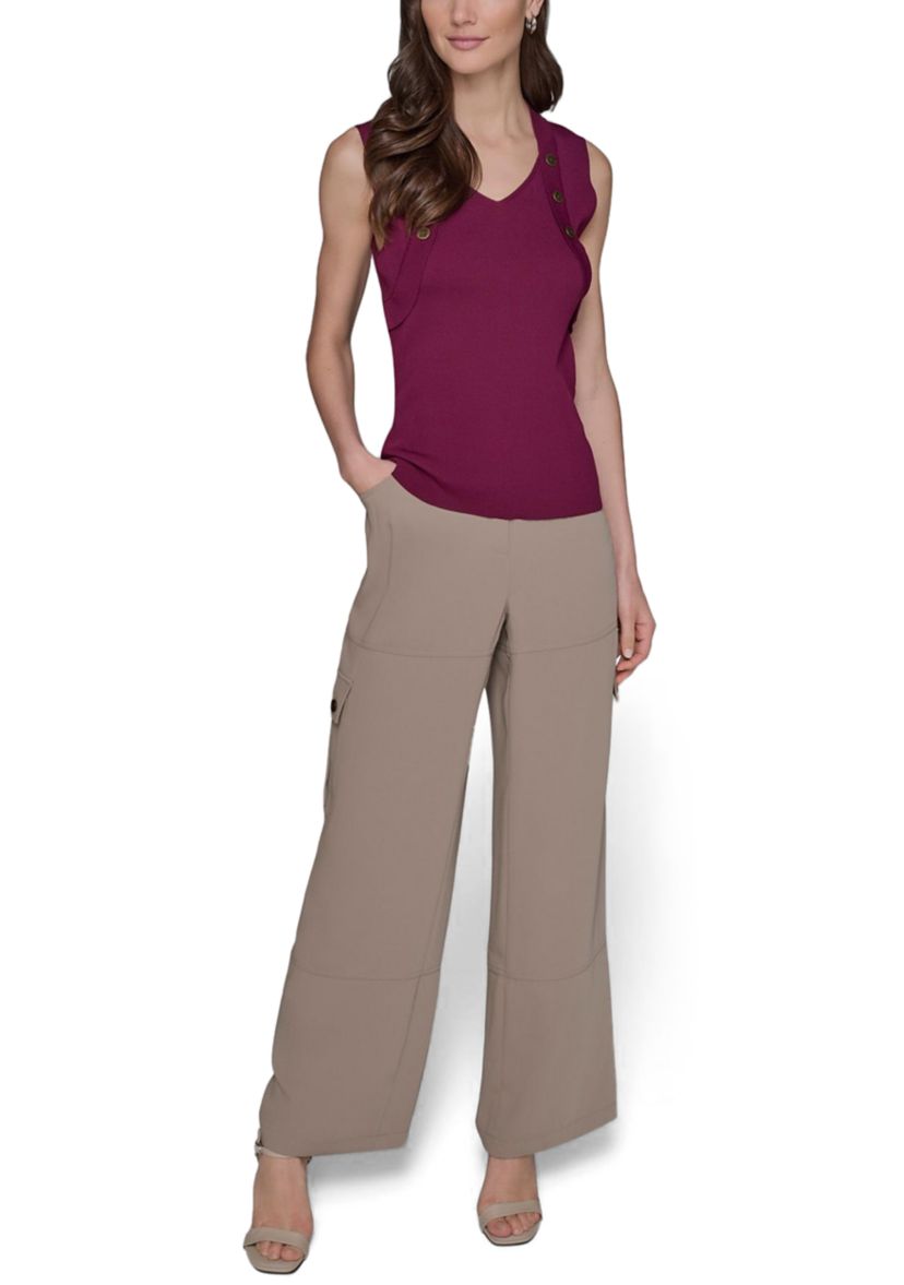 Womens Sleeveless V-Neck Sweater Tank