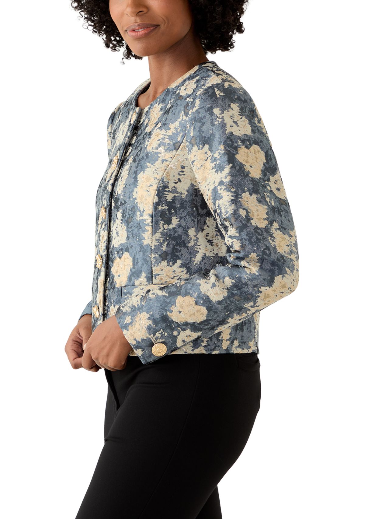 Womens Embroidered Floral Lady Jacket