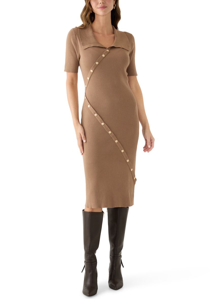 asymmetrical button dress Made In Italy Elice Linen Asymmetric Button Dress