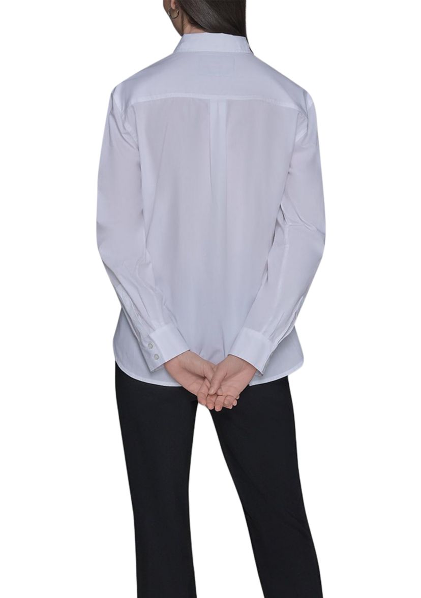 Womens Rose Embroidered Button Front Shirt