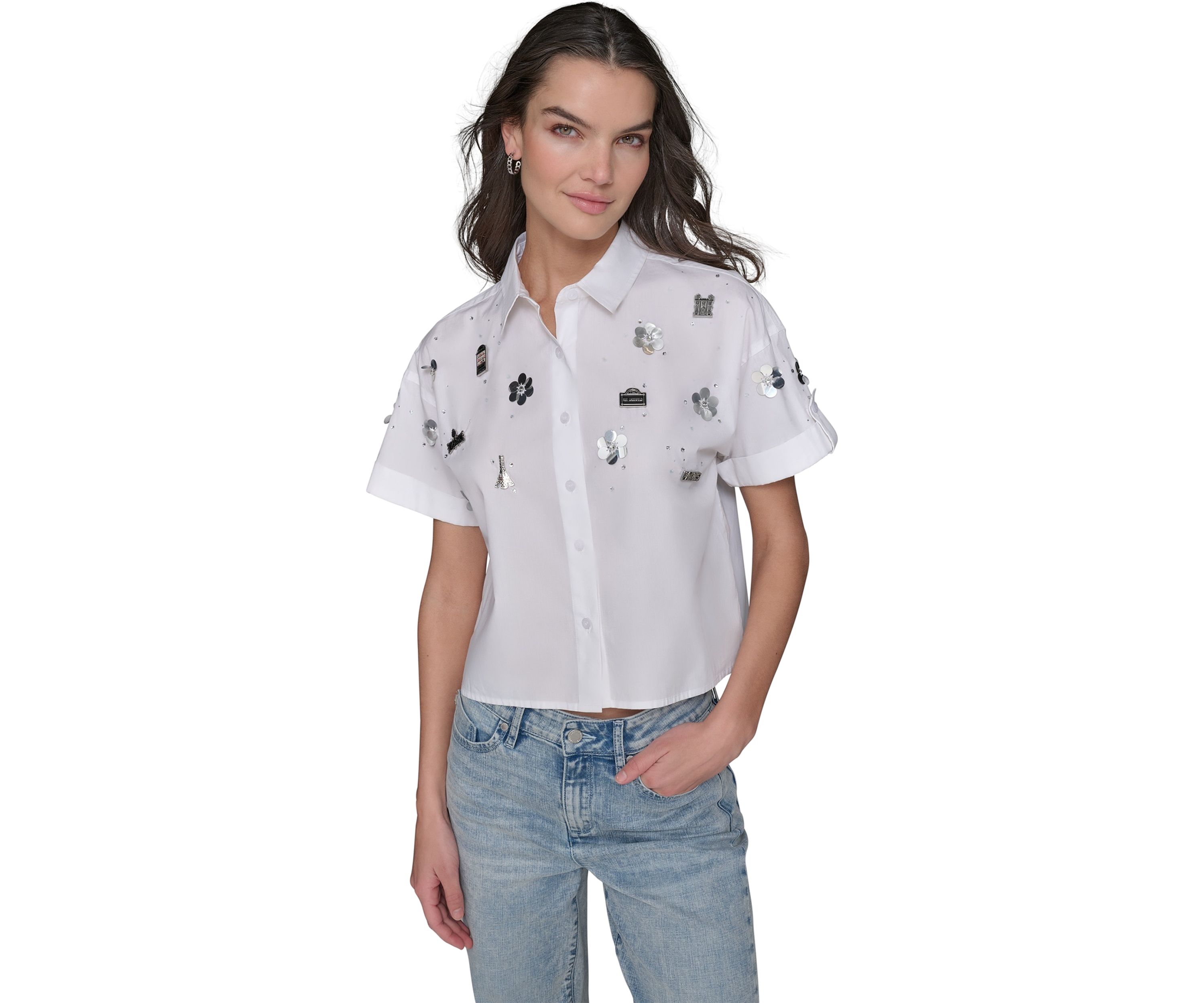 Womens Eiffel Tower Camp Shirt