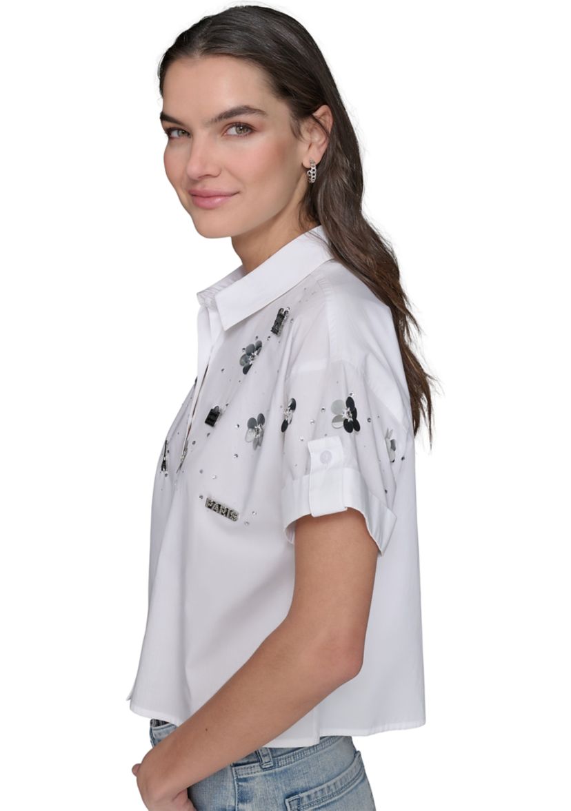 Womens Eiffel Tower Camp Shirt