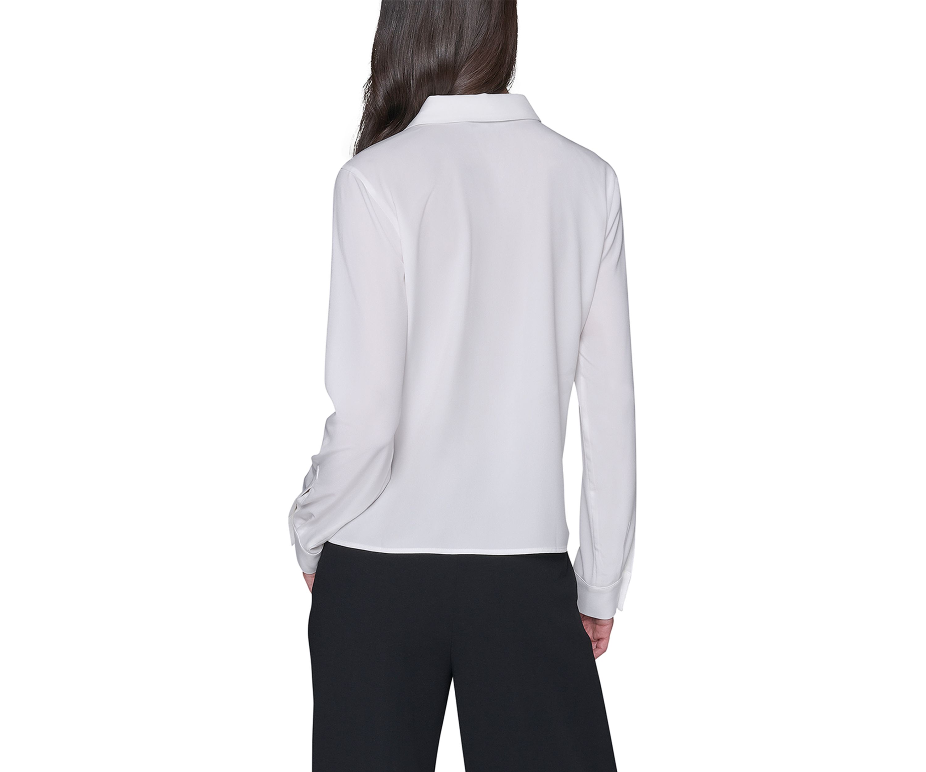 Womens Paris Border Button Front Top
