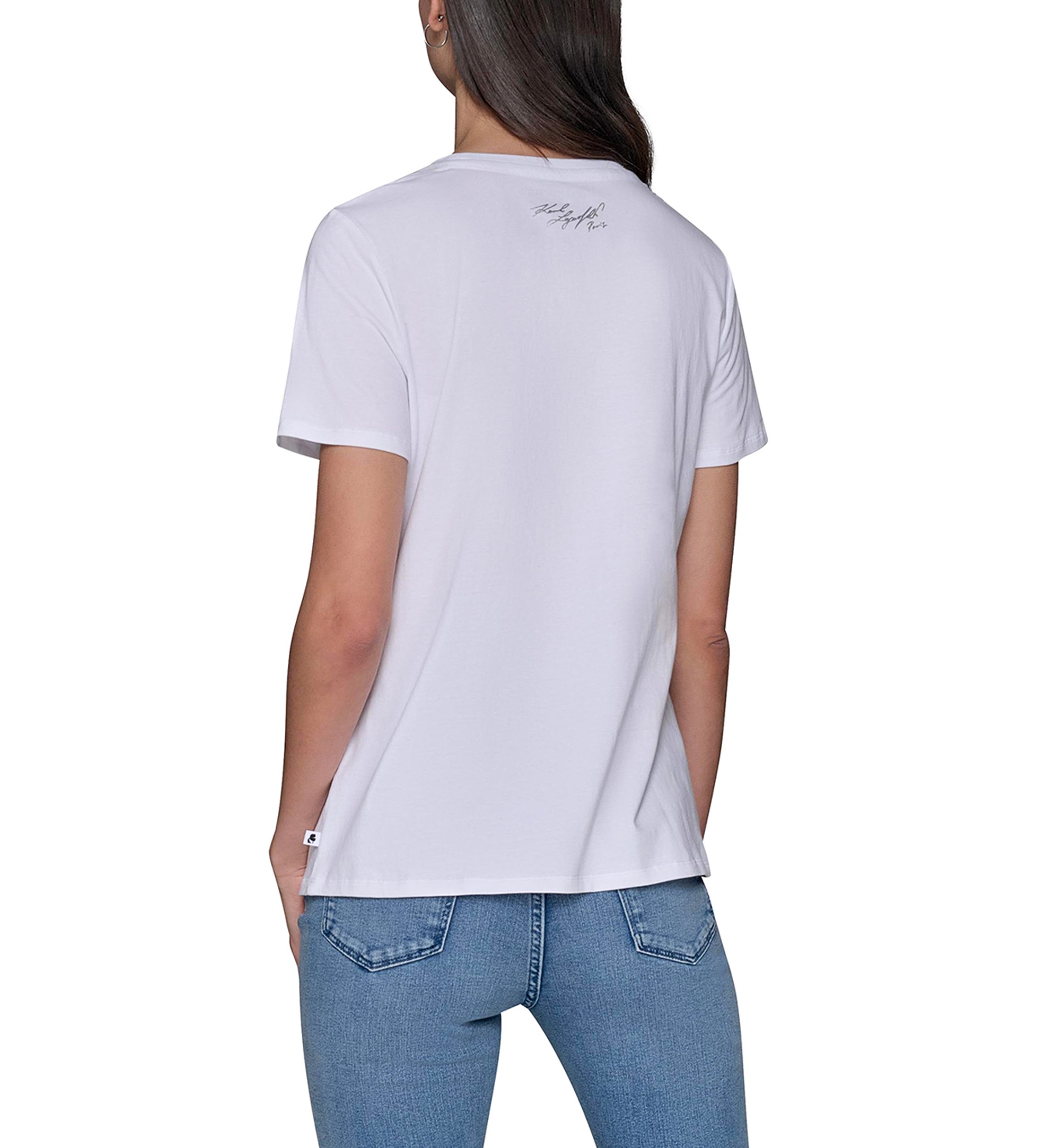 Womens Sequin Eiffel Tower Sequin Graphic T-Shirt