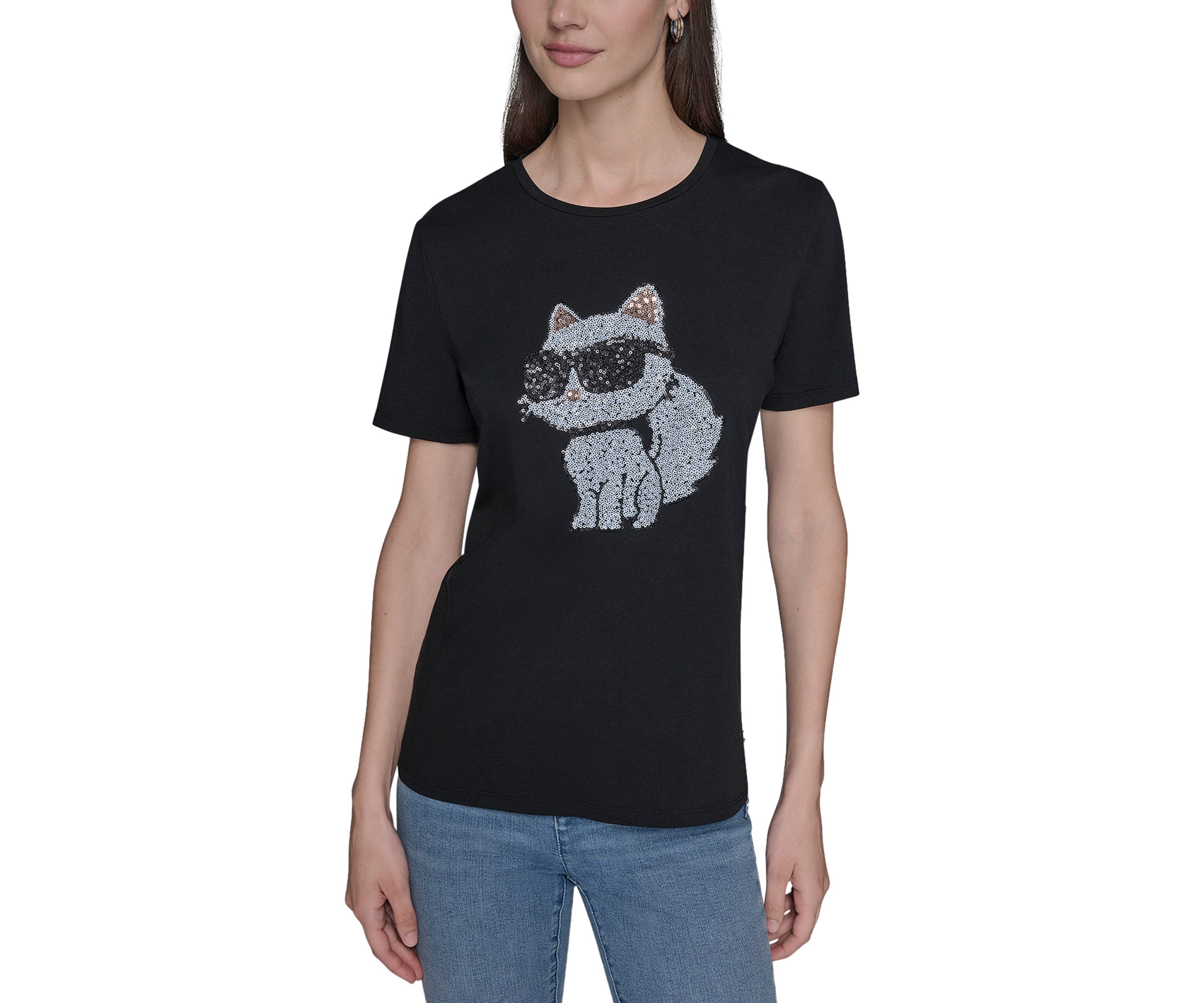 Womens Sequin Choupette Tee