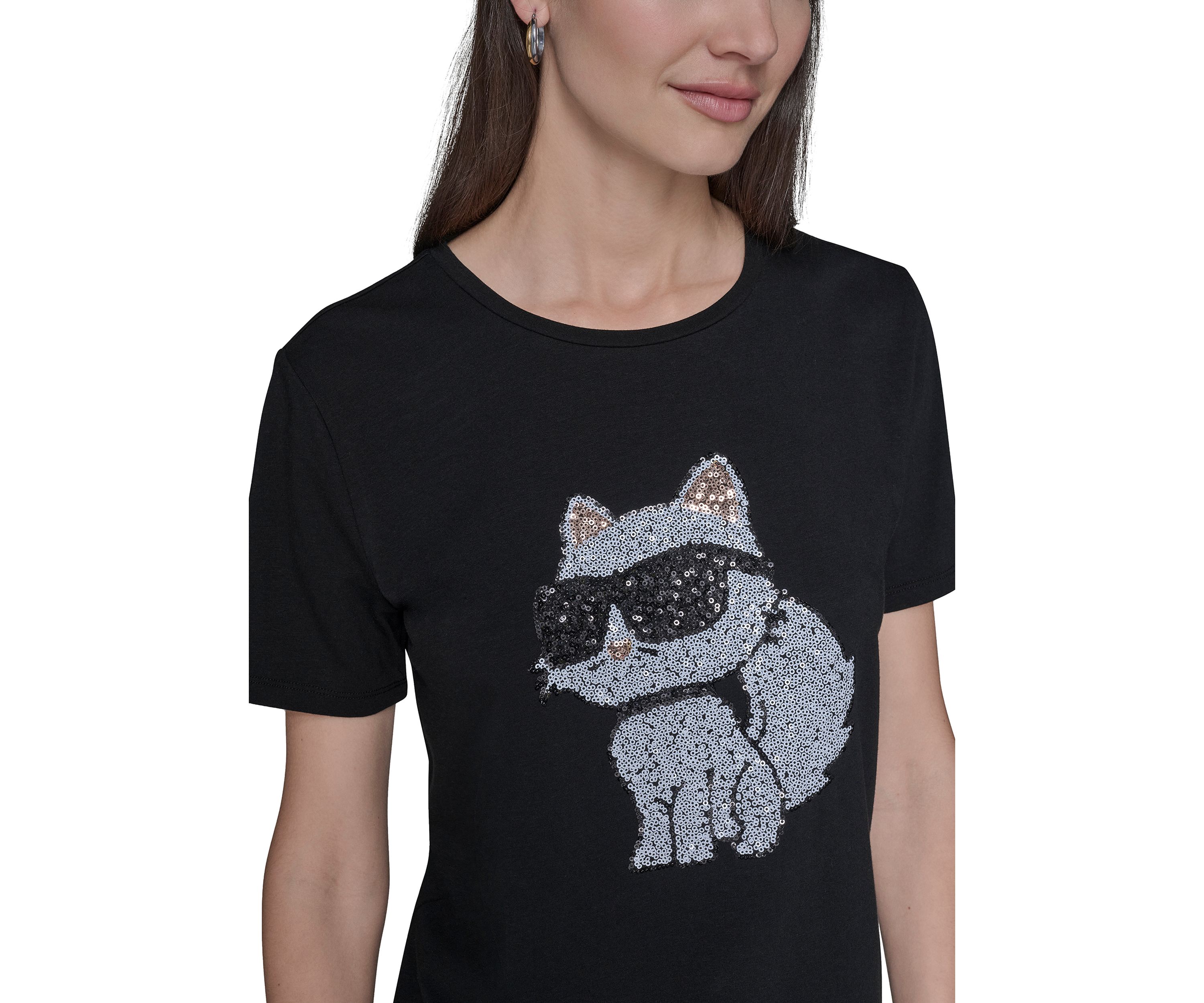 Womens Sequin Choupette Tee