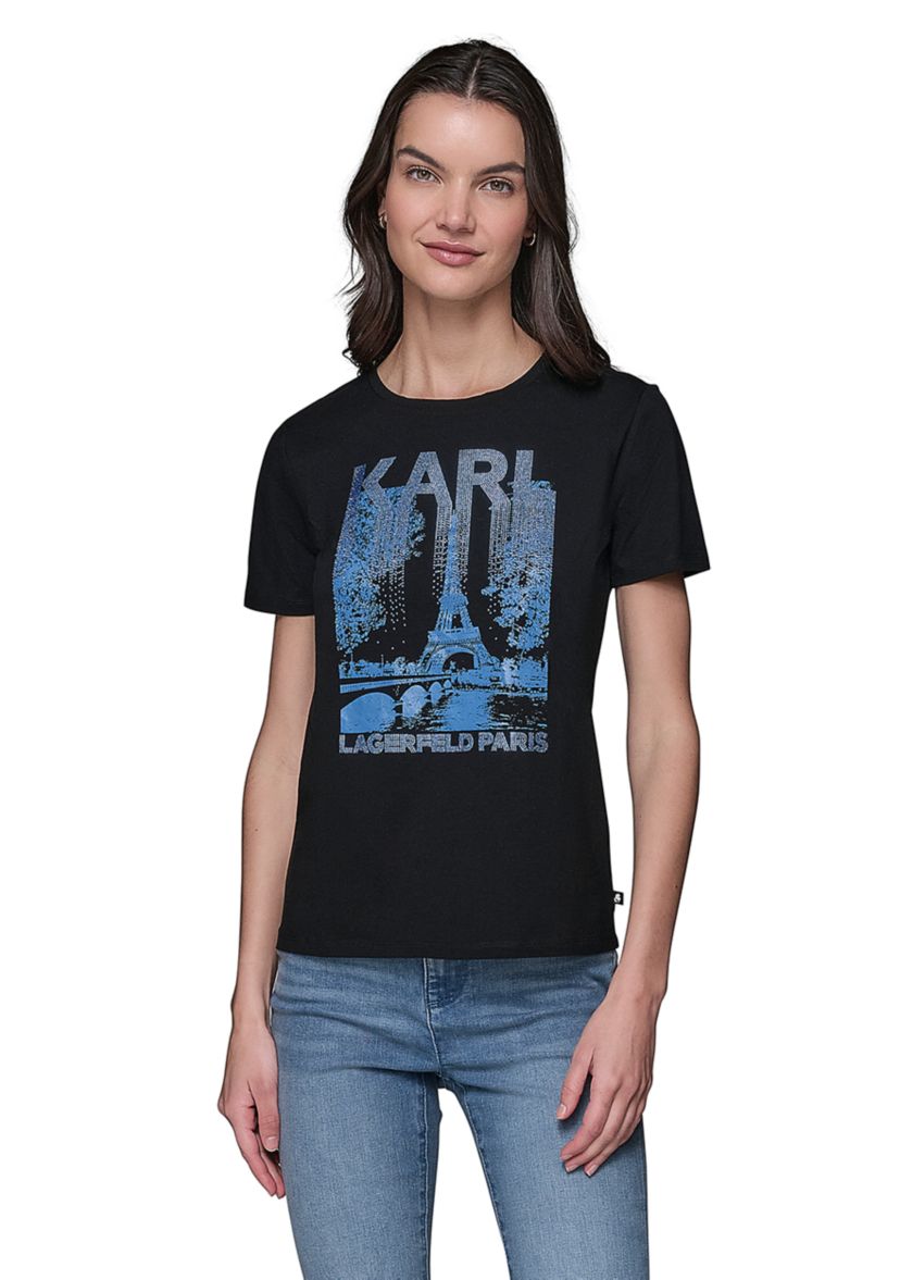 Womens Eiffel Tower Graphic T-Shirt 