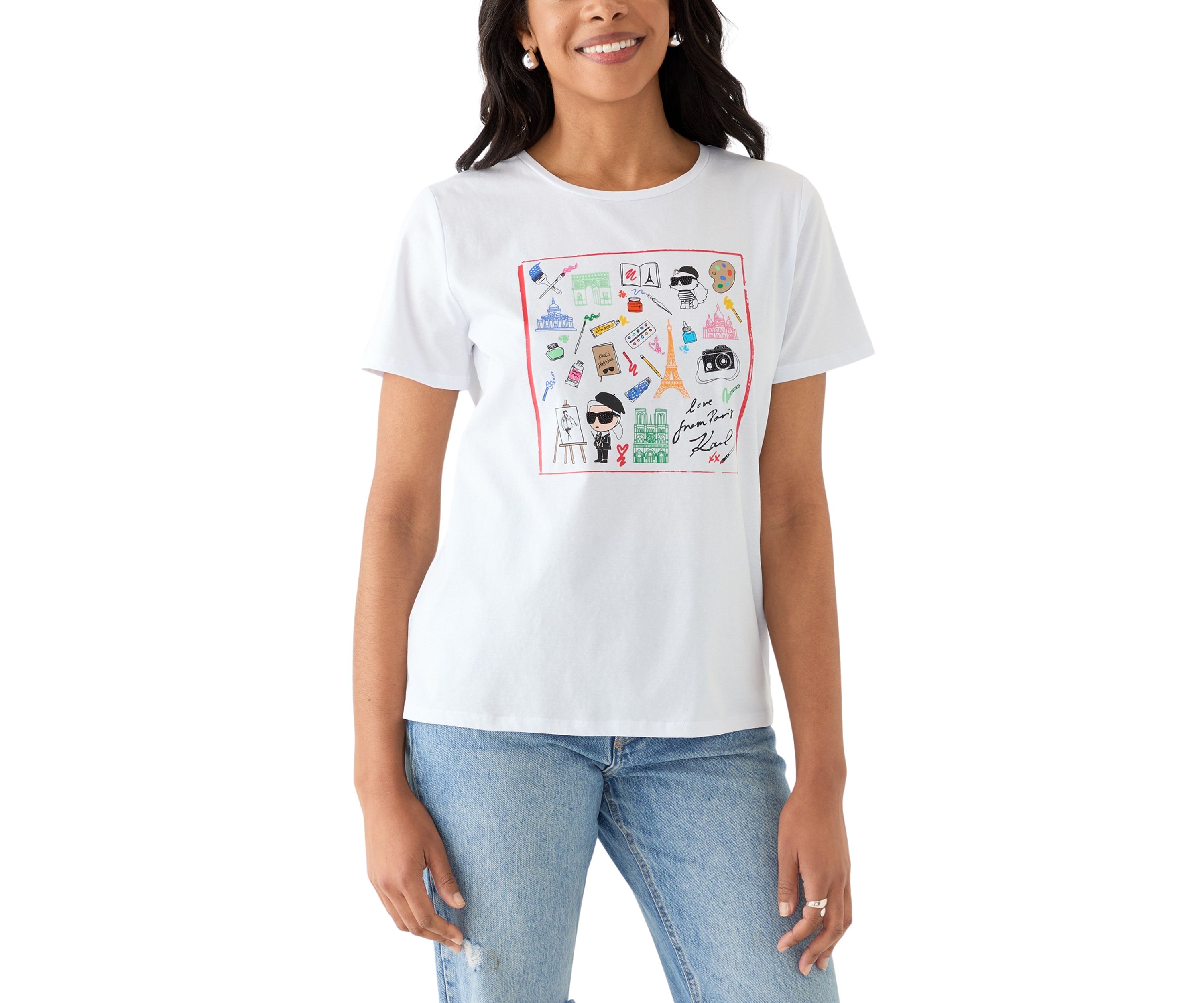Womens Paris Icon Graphic T-Shirt