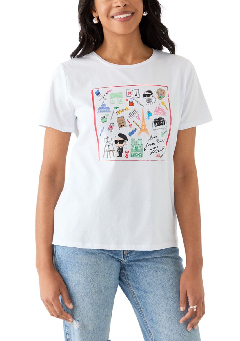 Womens Paris Icon Graphic T-Shirt
