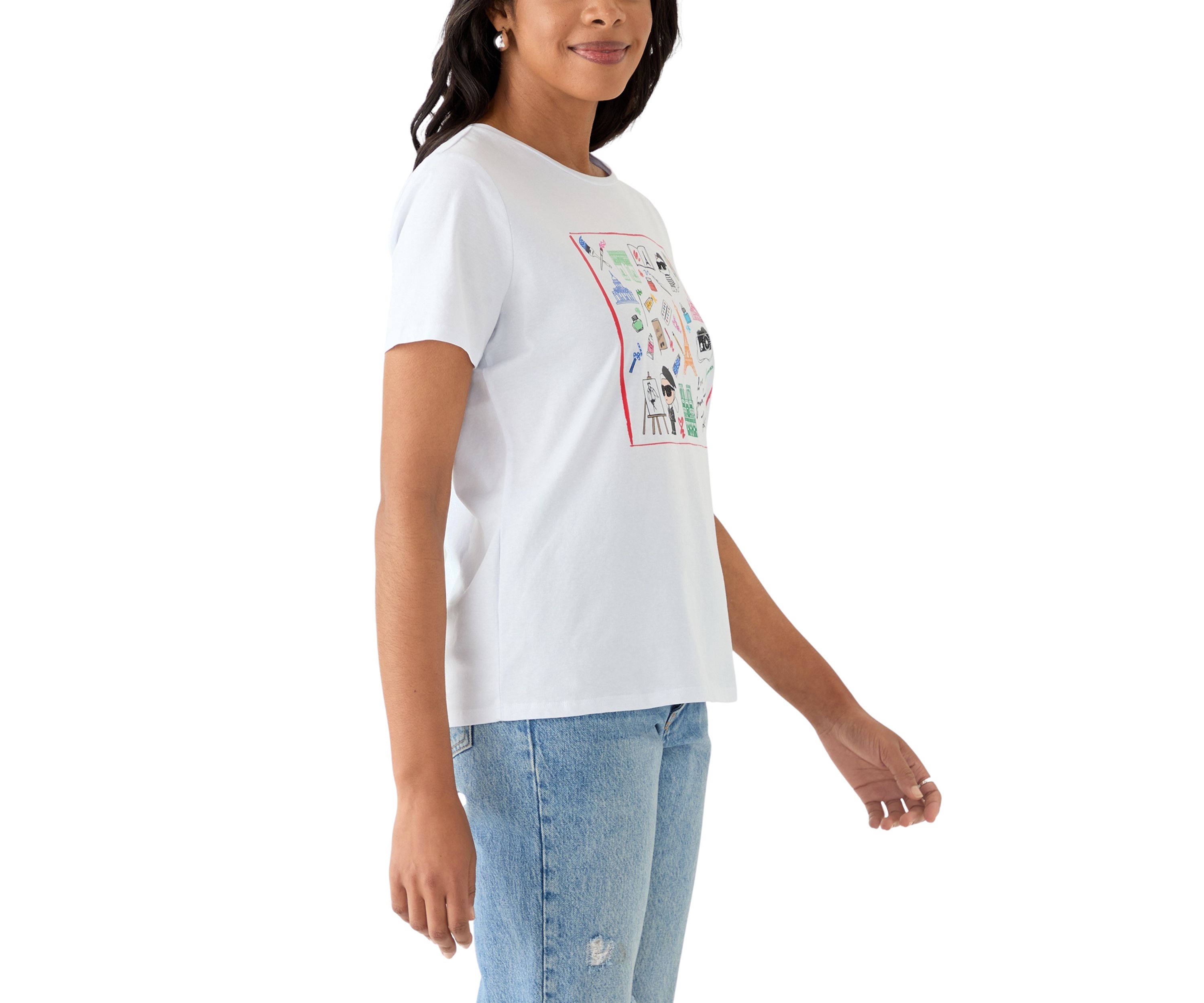 Womens Paris Icon Graphic T-Shirt