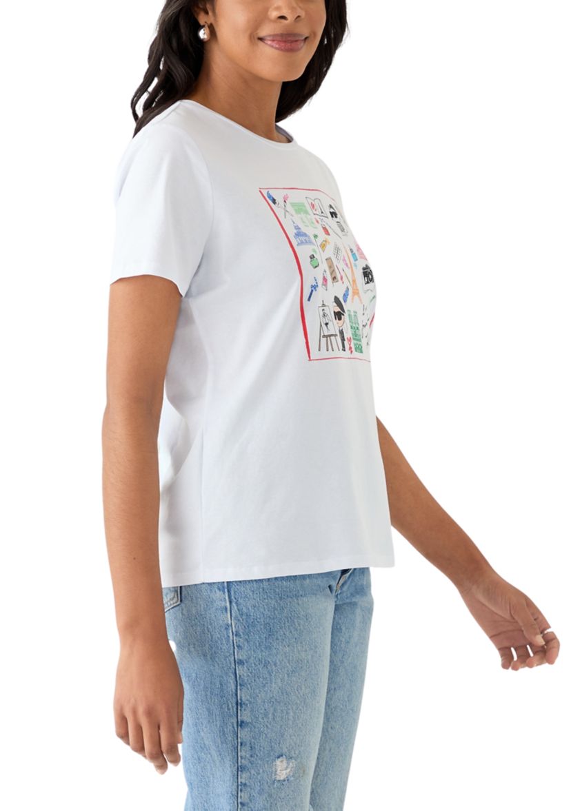 Womens Paris Icon Graphic T-Shirt