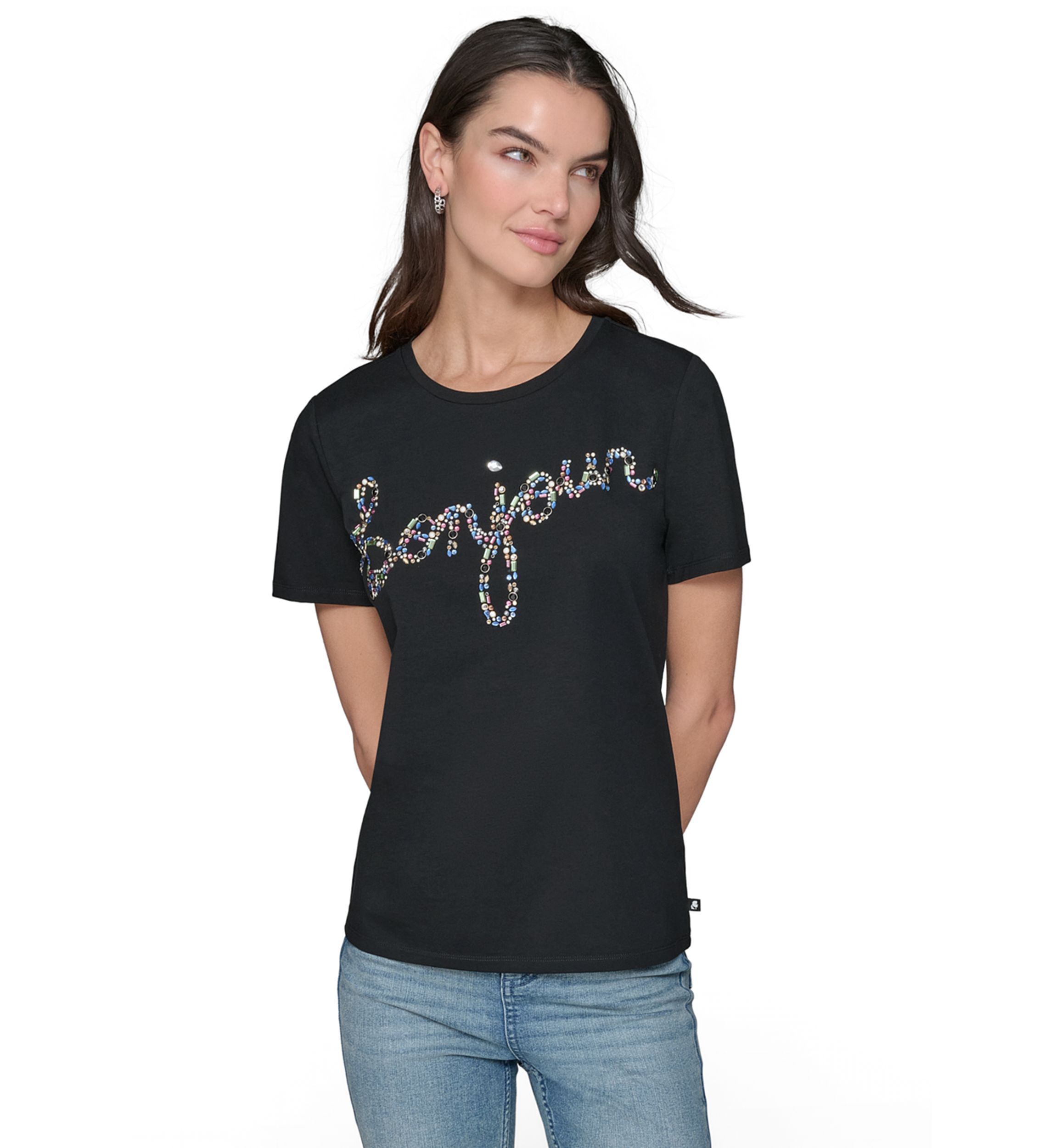 Womens Short Sleeve Bonjour T-Shirt