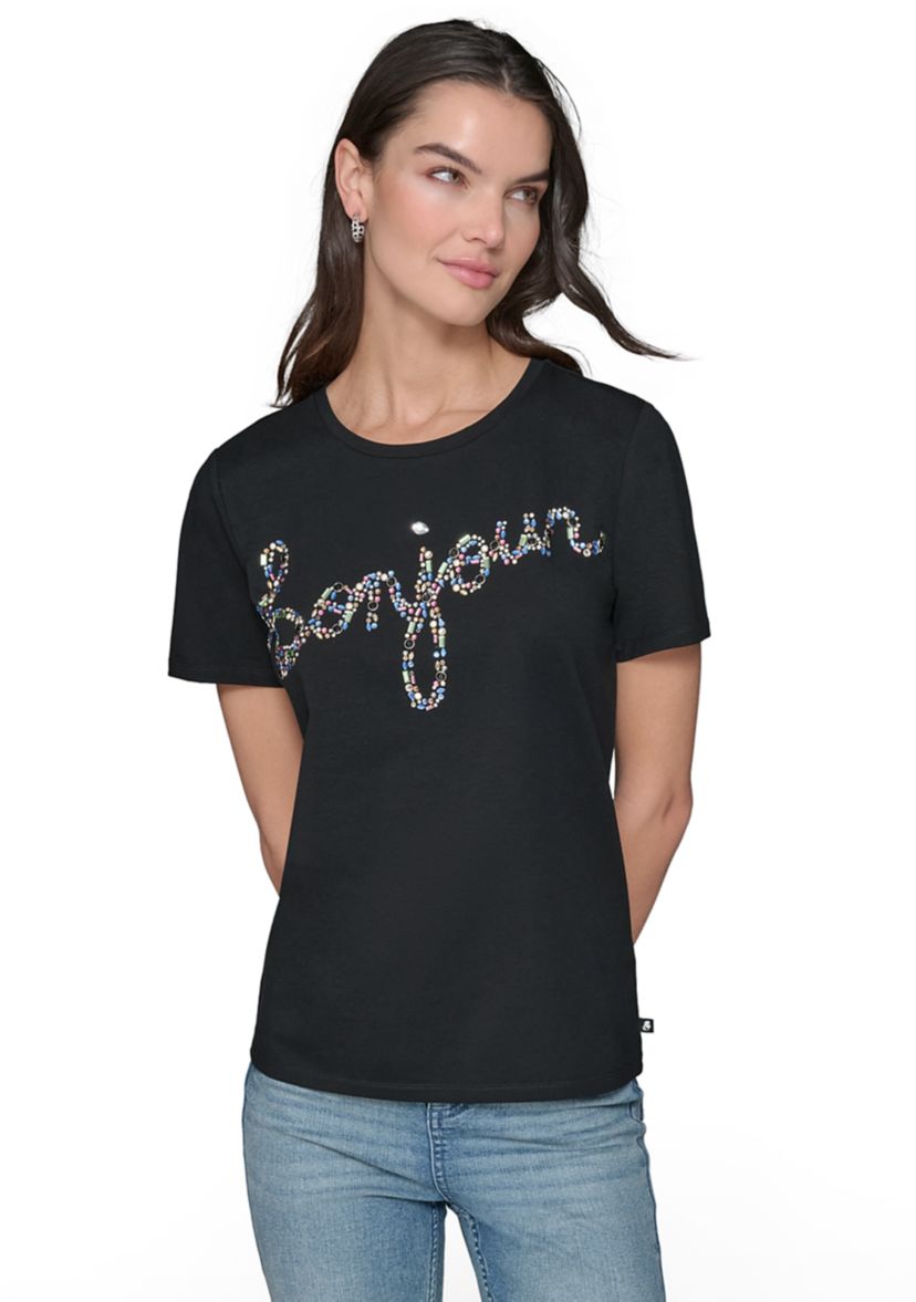 Womens Short Sleeve Bonjour T-Shirt