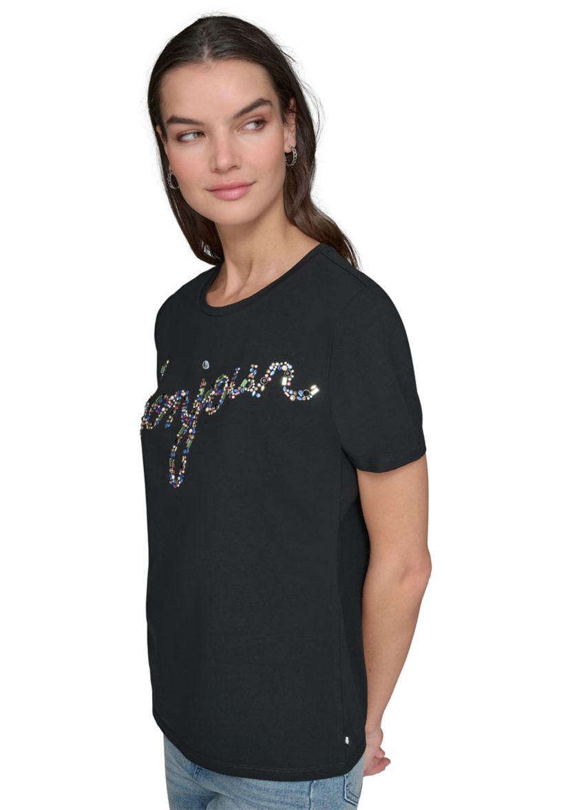 Womens Short Sleeve Bonjour T-Shirt