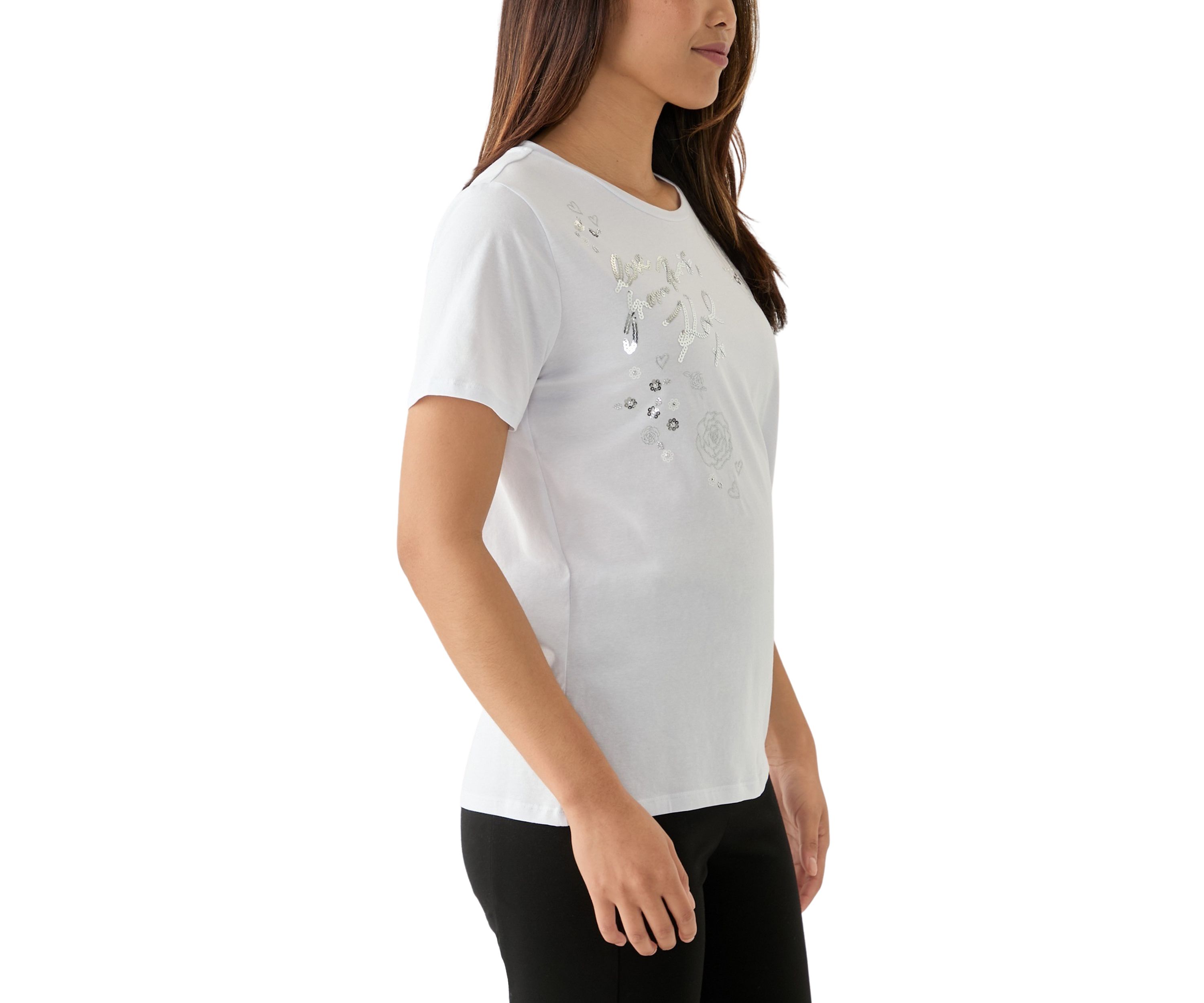 Womens Logo Quote Graphic T-Shirt