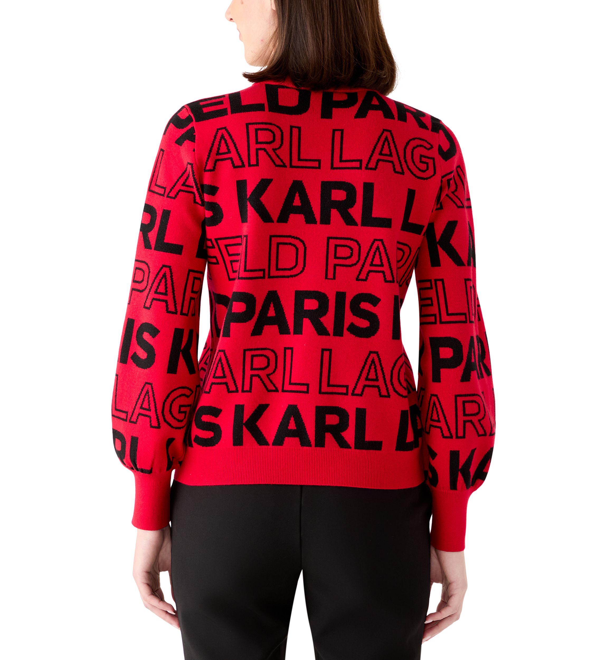 KARL LAGERFELD PARIS Women's Logo Text Mock Neck Sweater | Belk