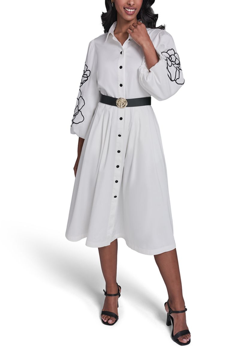 karl lagerfeld white shirt dress Karl Lagerfeld Cotton Corset-style Mini Shirt Dress
