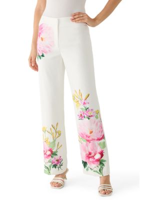 KARL LAGERFELD PARIS Women's Floral Flare Pants