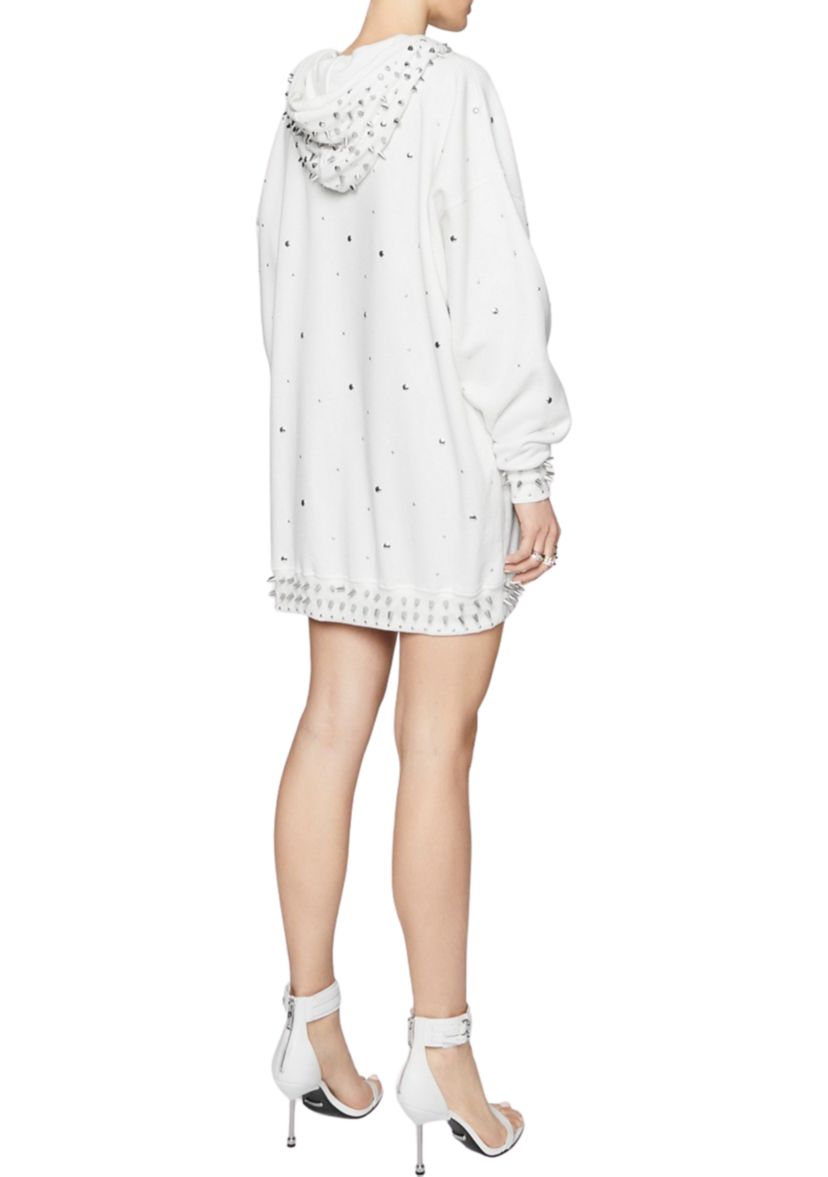 Womens Downtown Studded Sweatshirt Dress