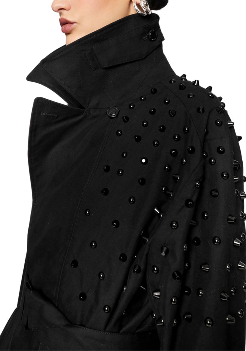 Womens Bowie Studded Trench Coat