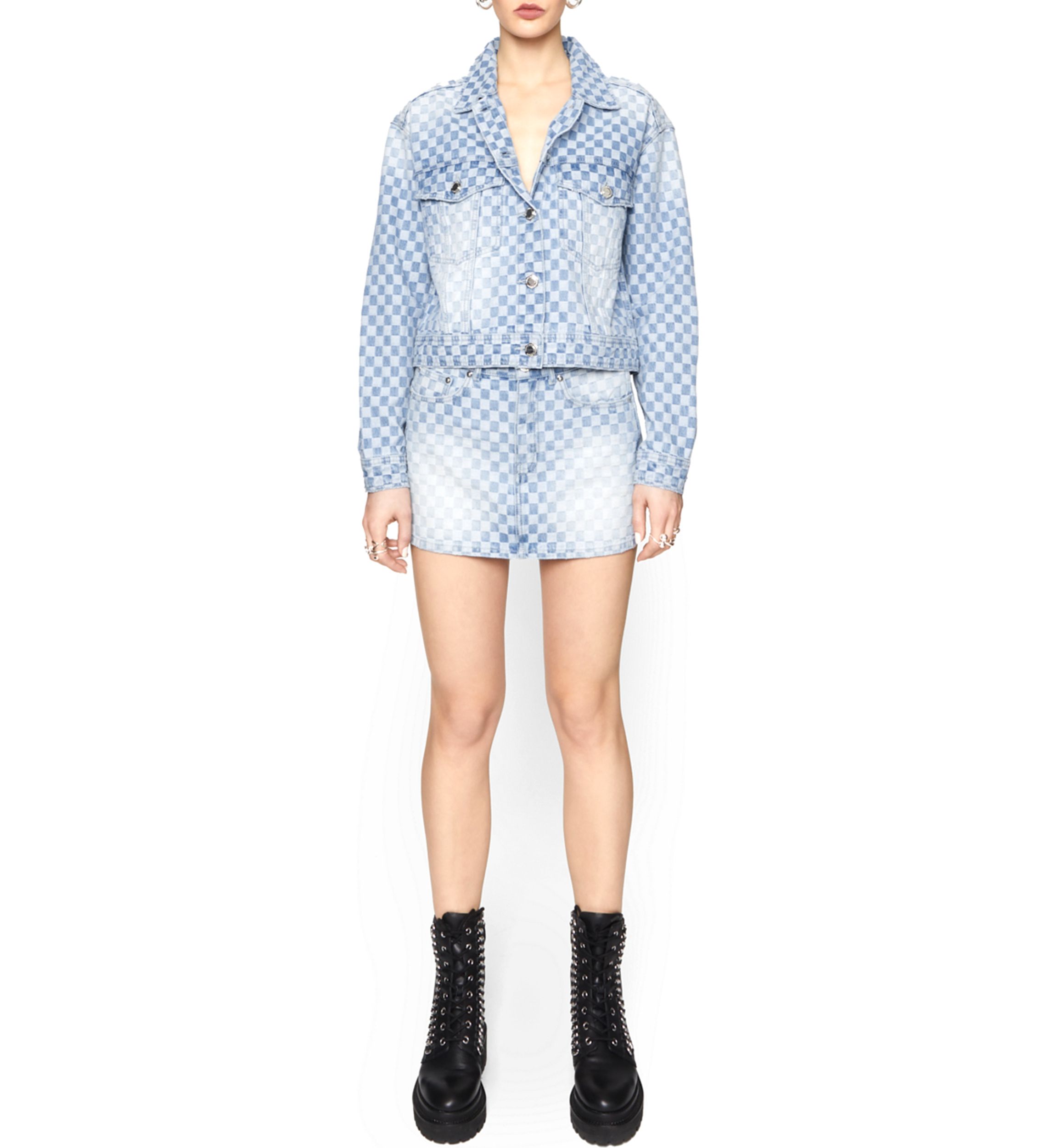 Womens Cleo Denim Mini Skirt