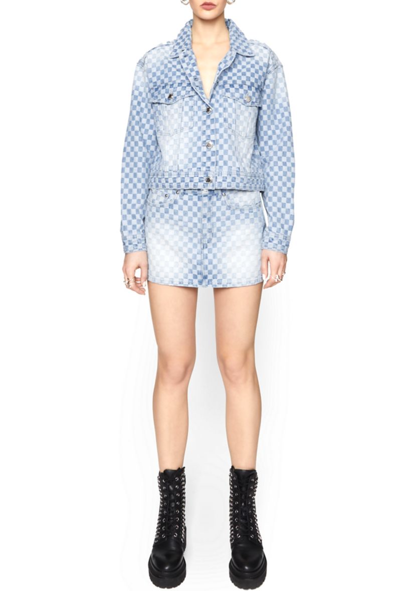 Womens Cleo Denim Mini Skirt