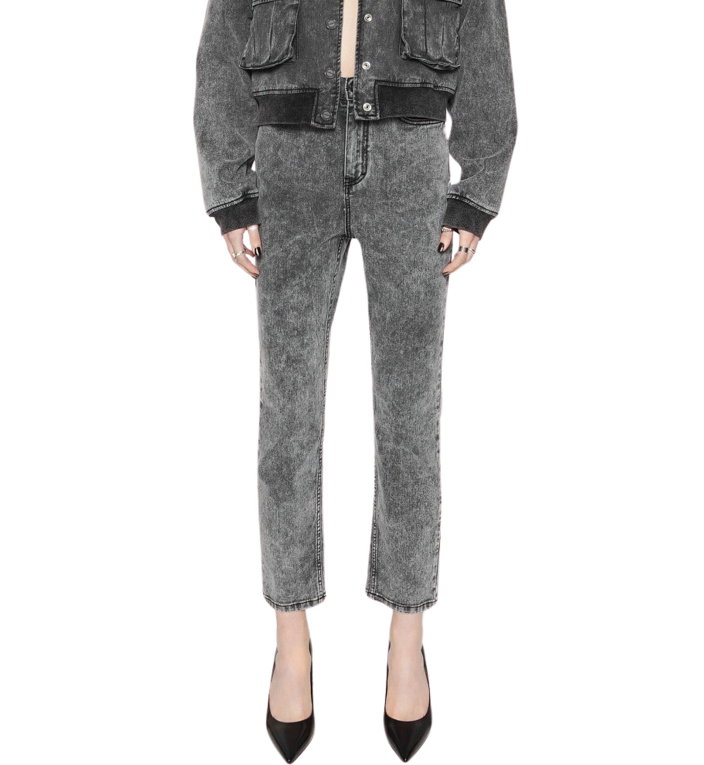 Lucy Acid Wash Straight Leg Jeans