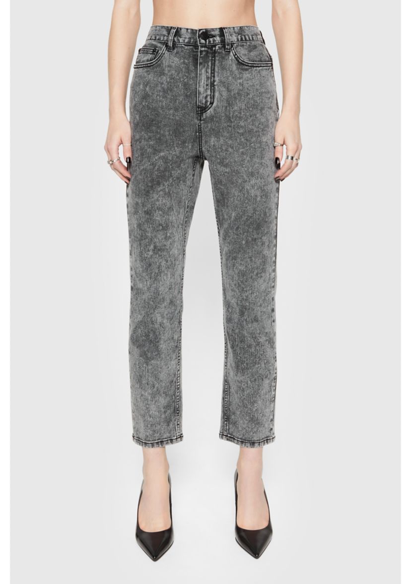Lucy Acid Wash Straight Leg Jeans