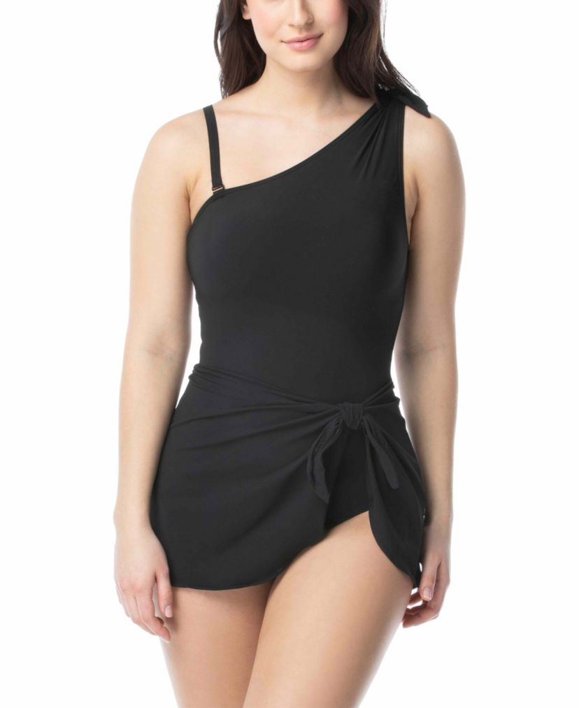 COCO CONTOURS ROSALINE ONE SHOULDER SARONG BRA SIZED ONE PIECE SWIMSUIT