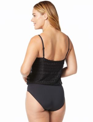 Coco Contours Amaris V-Neck Bra Sized One Piece Swimsuit - Crochet