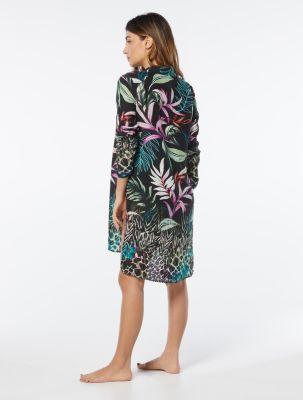 CARMEN MARC VALVO TIE FRONT SHIRT COVER UP - ORGANIC BLOOM