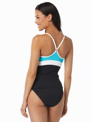 Beach House Sport Flex Ribbed Tankini Top - Colorblock