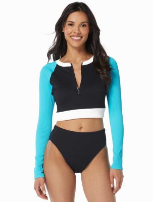 Beach House Sport Nadi Long Sleeve Ribbed Crop Top