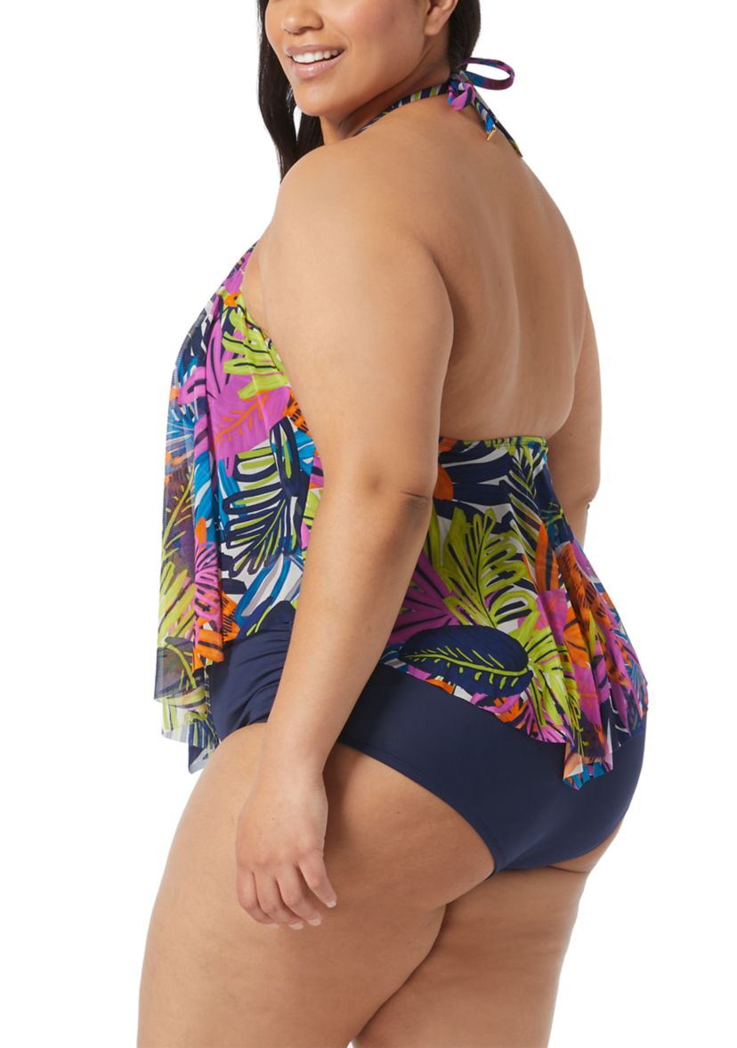 Coco Reef Coco Reef Aura Mesh Ruffle Bra Sized Cropped Underwire ...