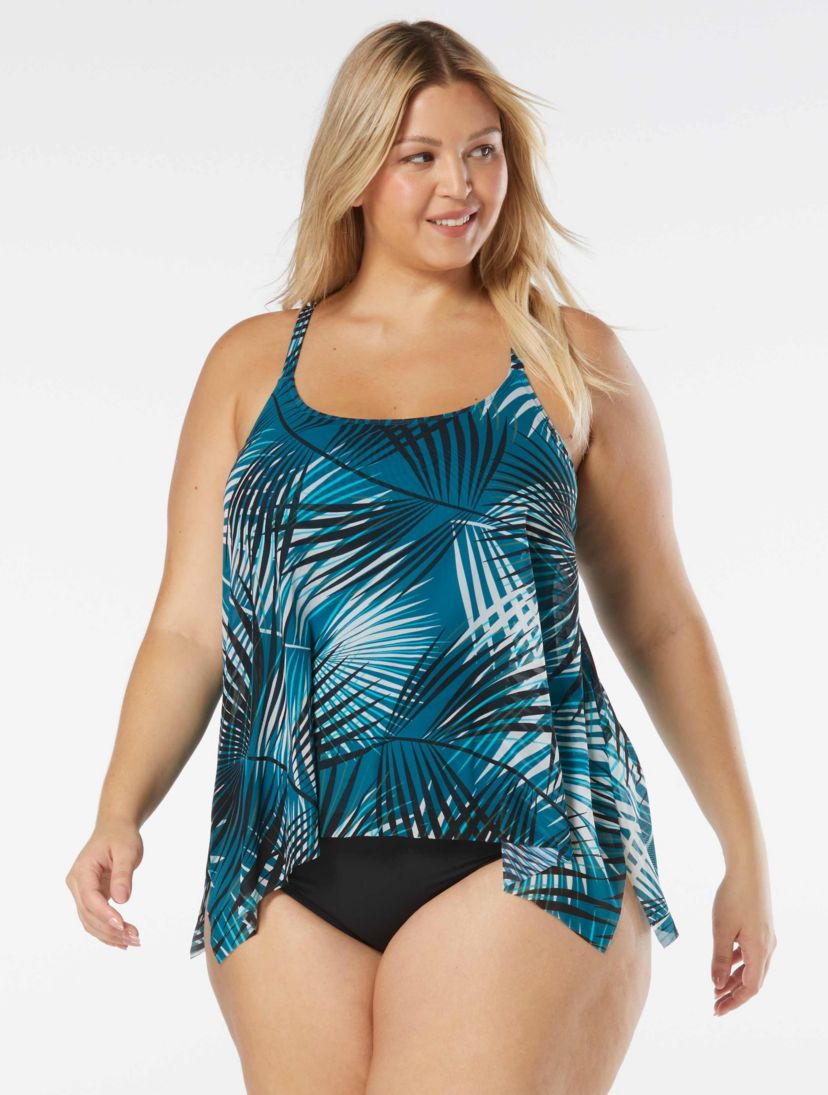 Coco Reef current bra sized mesh layer underwire tankini top