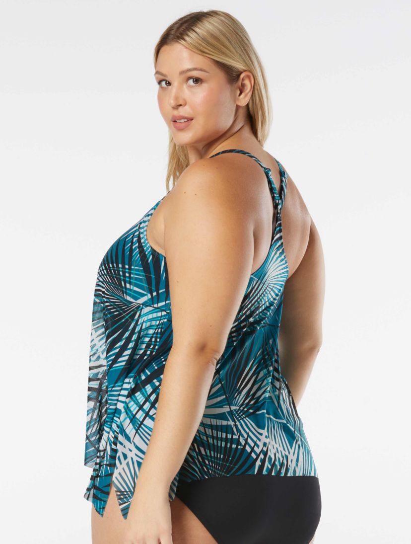 Coco Reef current bra sized mesh layer underwire tankini top
