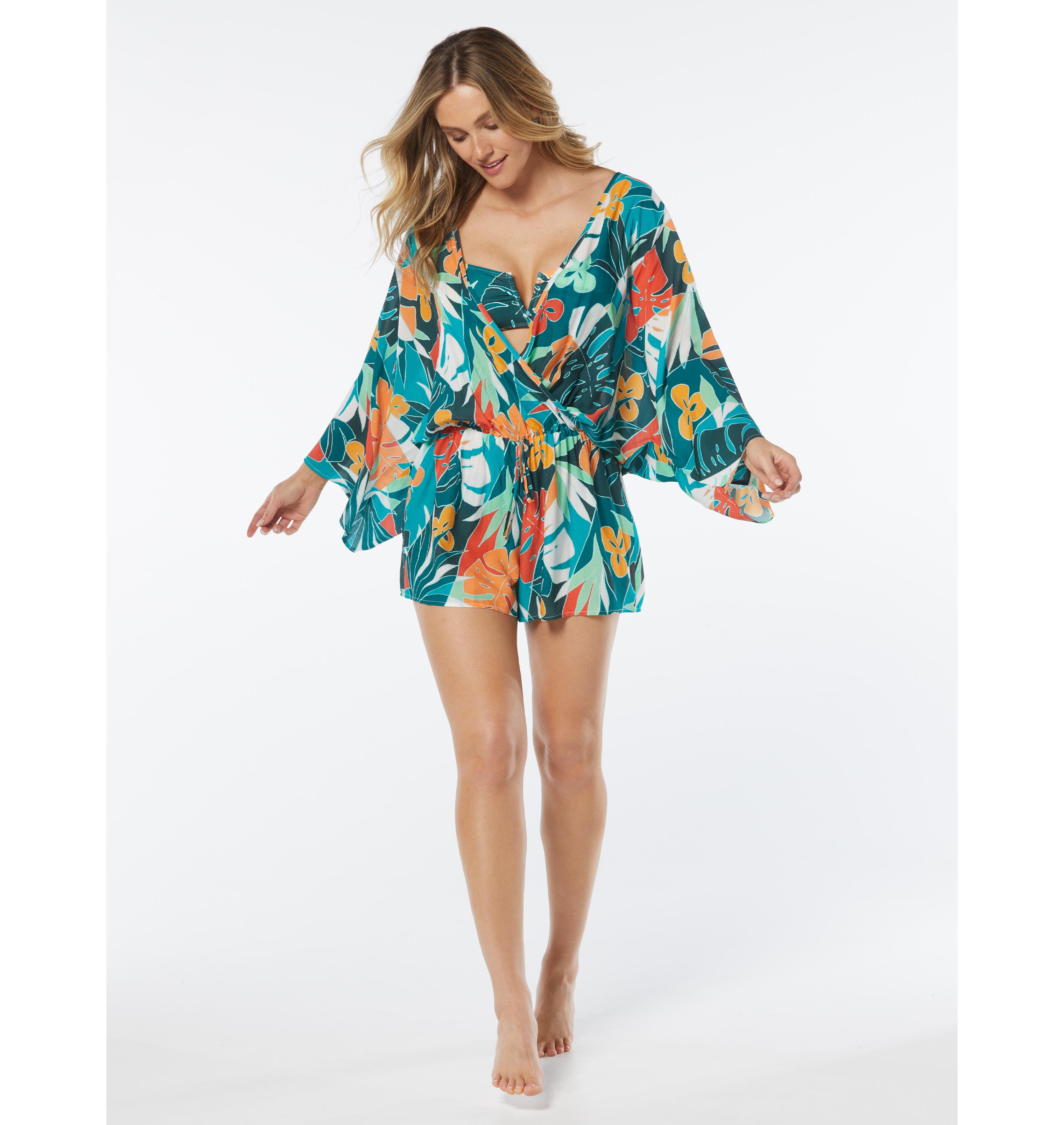 Vince Camuto  Surplice Romper Cover Up