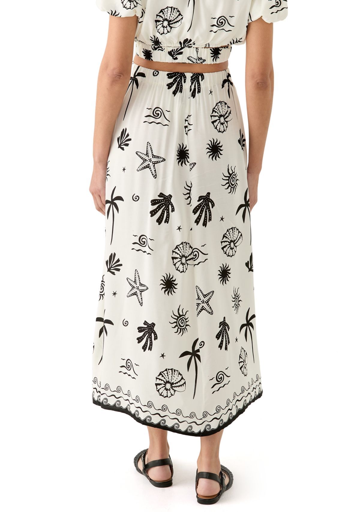 Womens Shell Midi Skirt