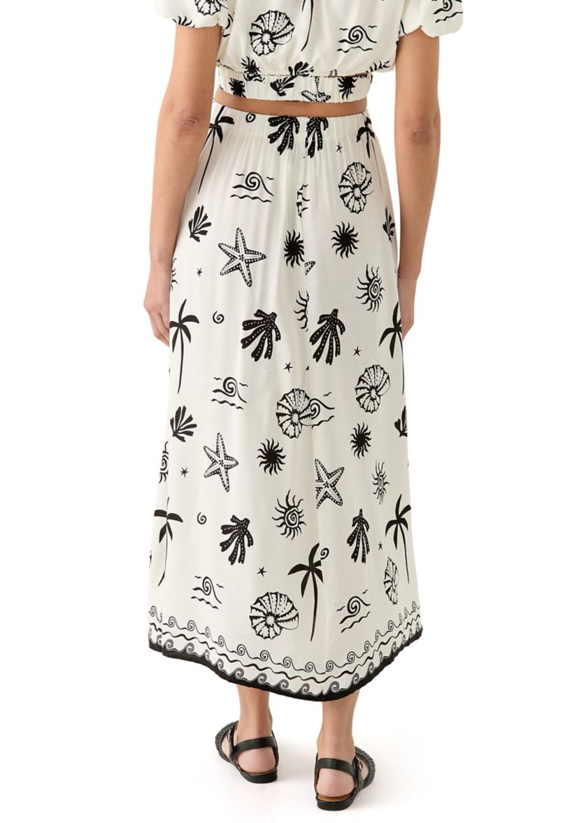 Womens Shell Midi Skirt