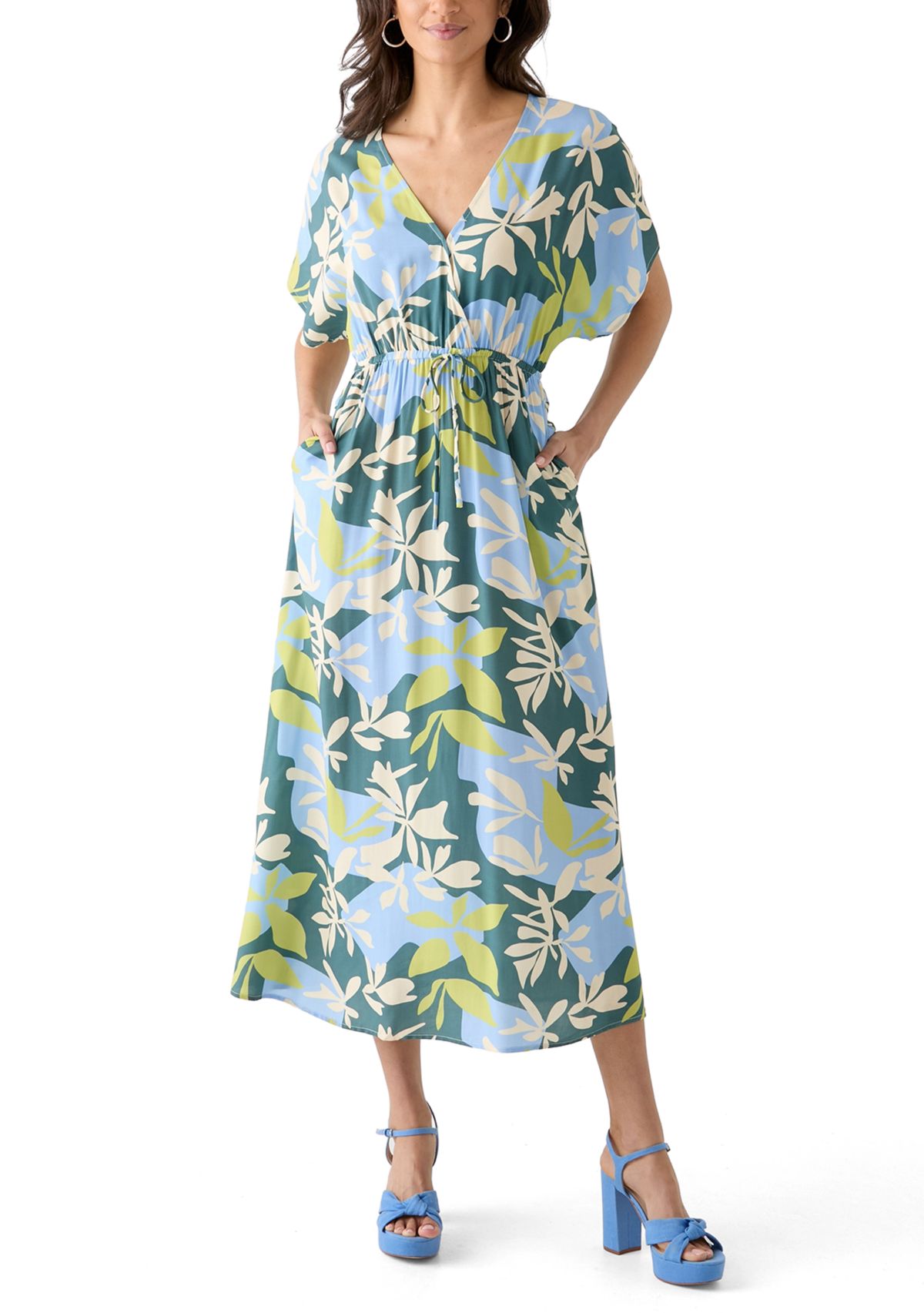 Womens Artistic Garden Midi Dress