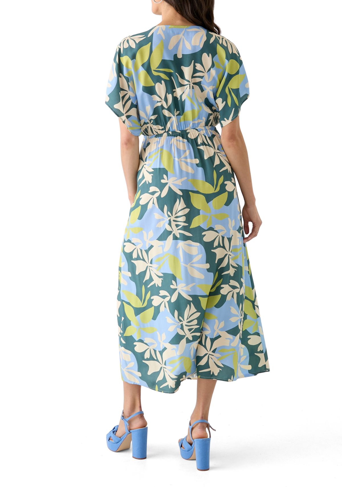 Womens Artistic Garden Midi Dress