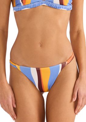 MINKPINK Women's Ripple Ruched Bikini Swim Bottoms, Large