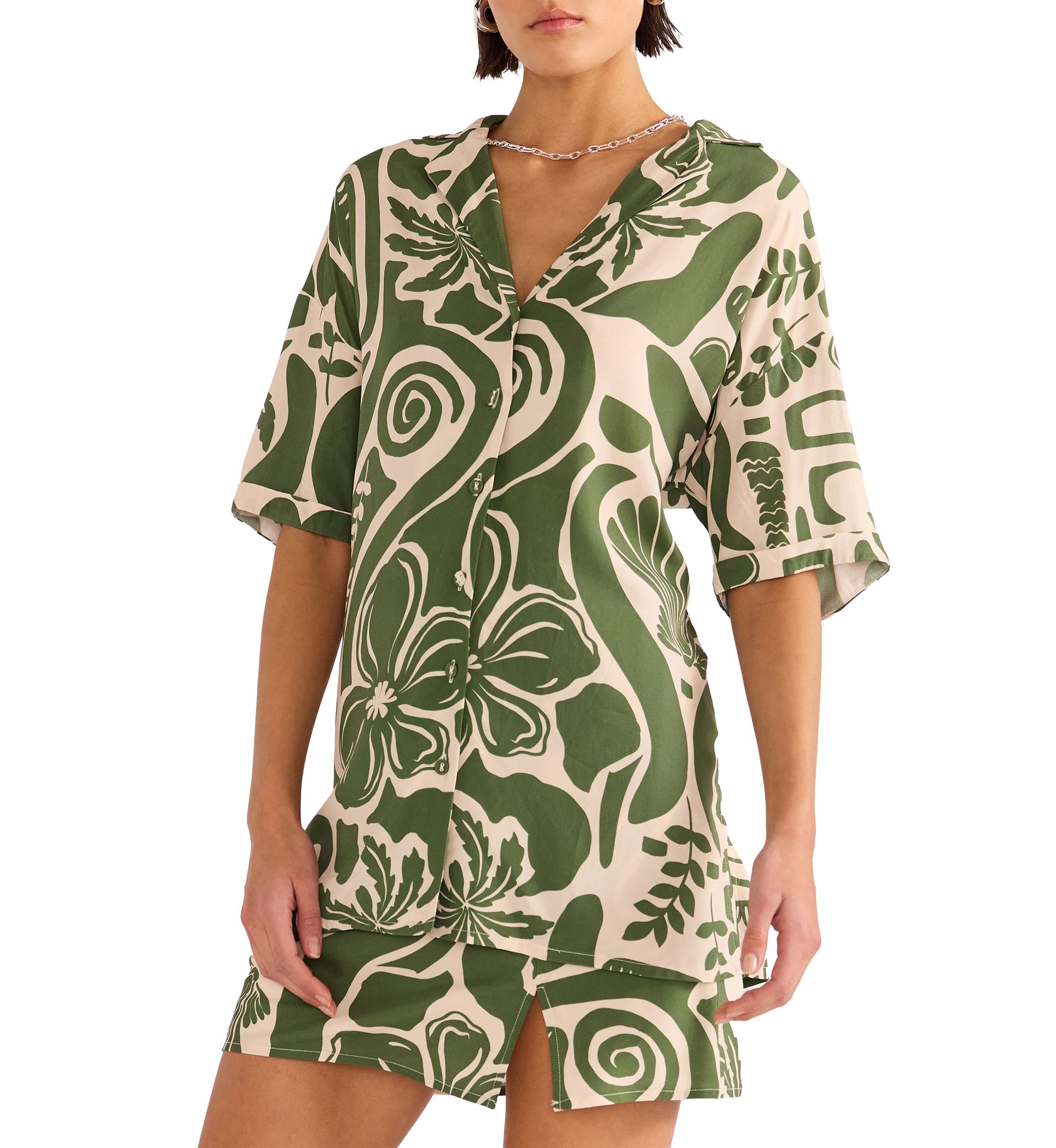 Amos Resort Swim Coverup Shirt