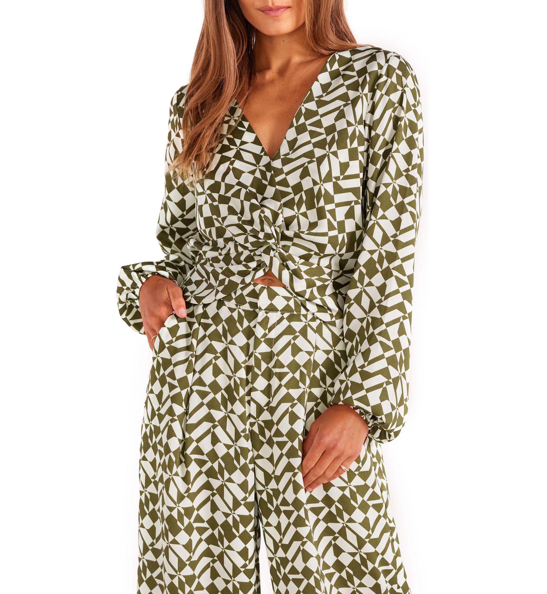 Womens Flynn Twist Blouse
