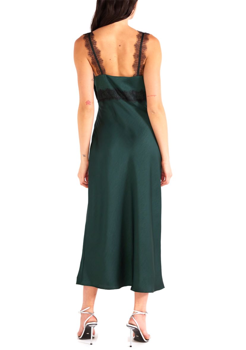Womens Erin Lace Trim Midi Dress