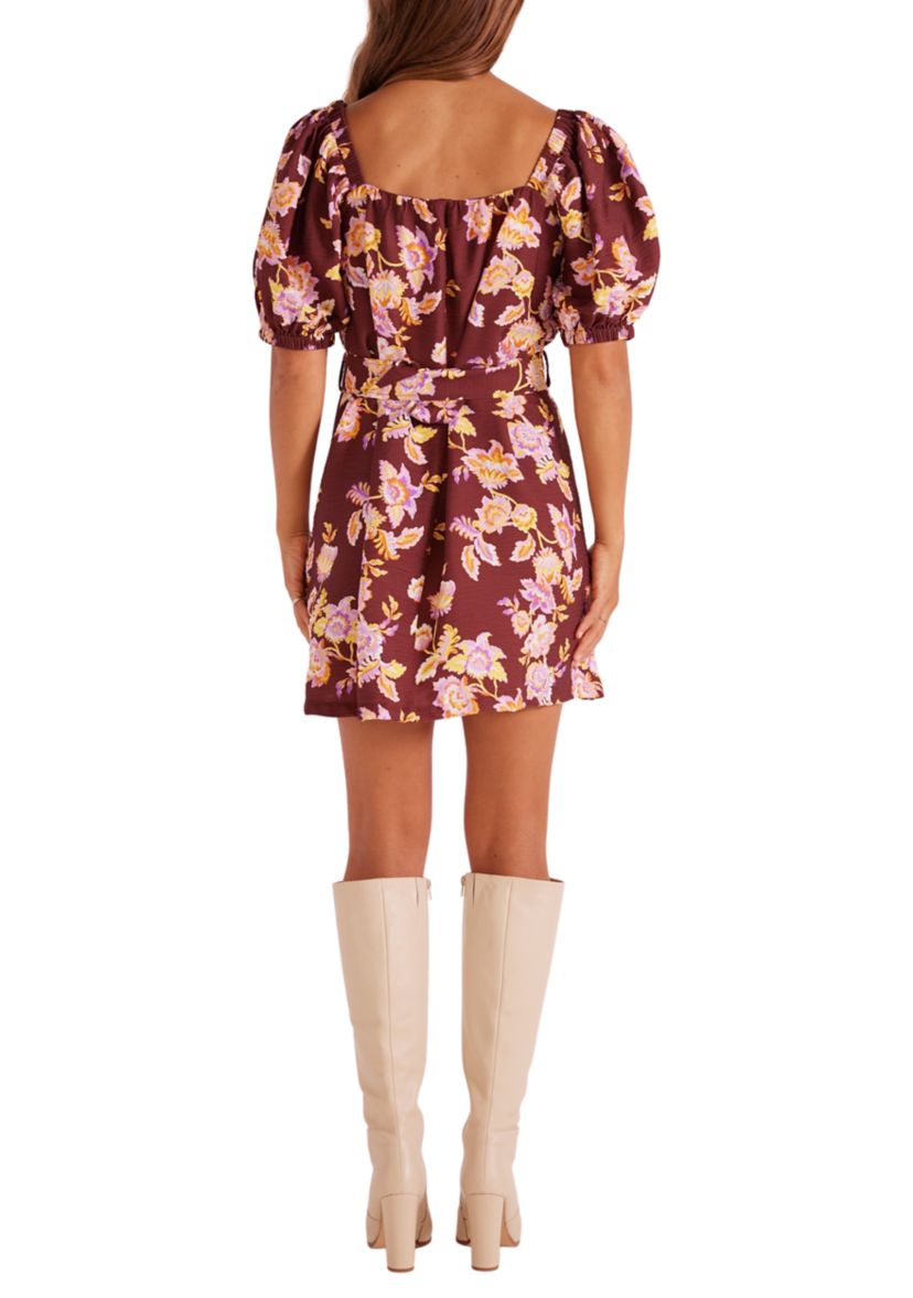 Womens Giselle Belted Mini Dress