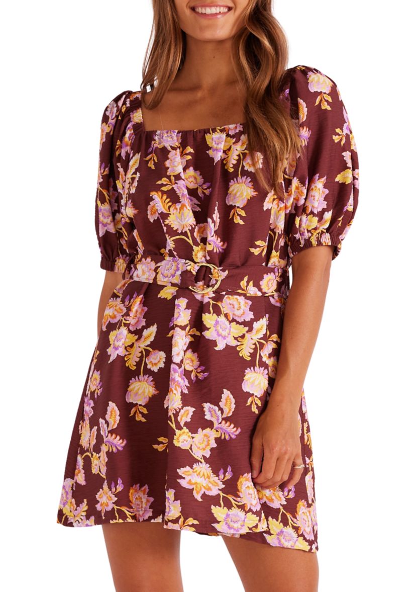 Womens Giselle Belted Mini Dress