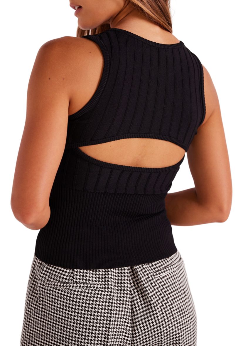 Womens Evie Cut Out Knit Tank Top
